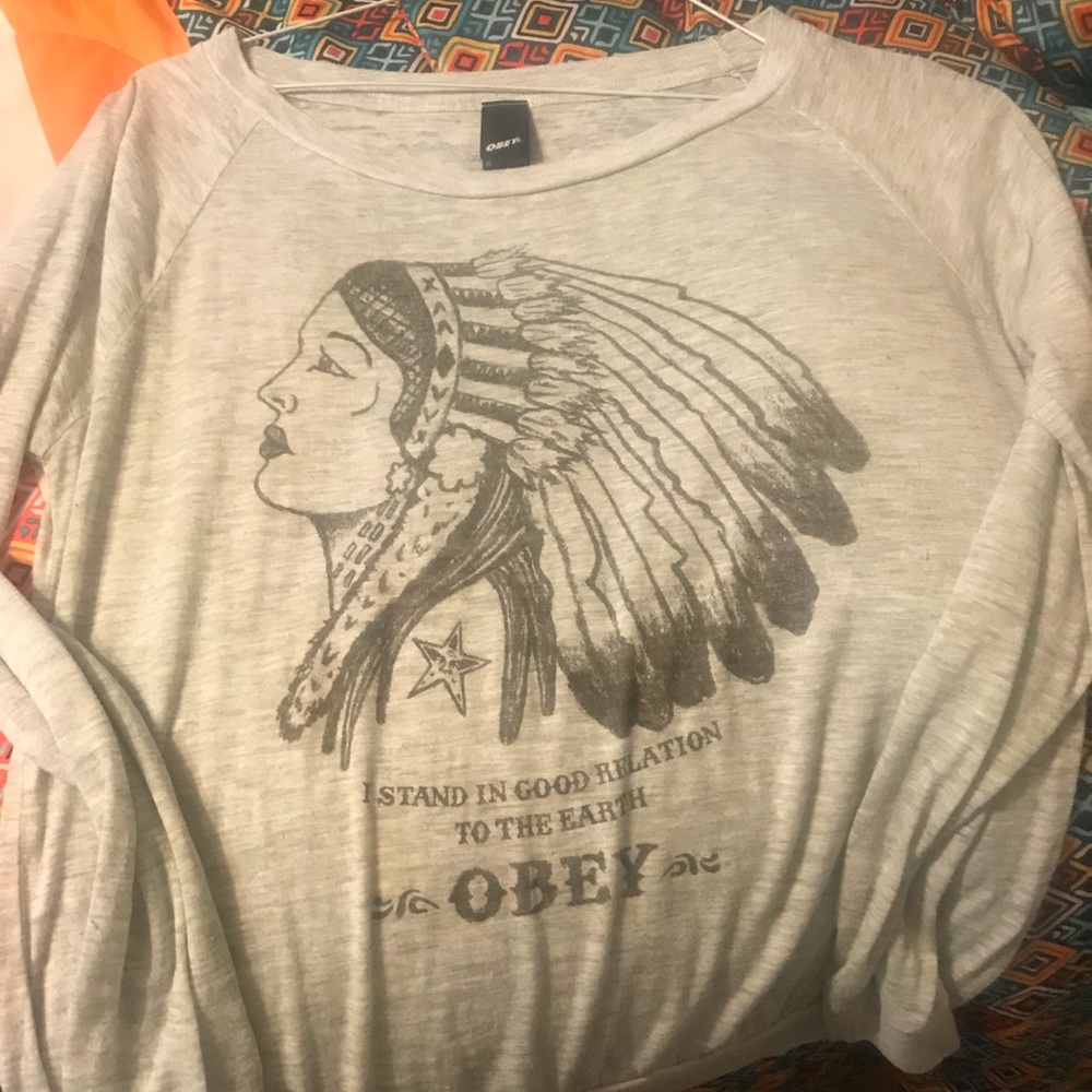Thin obey long sleeve shirt